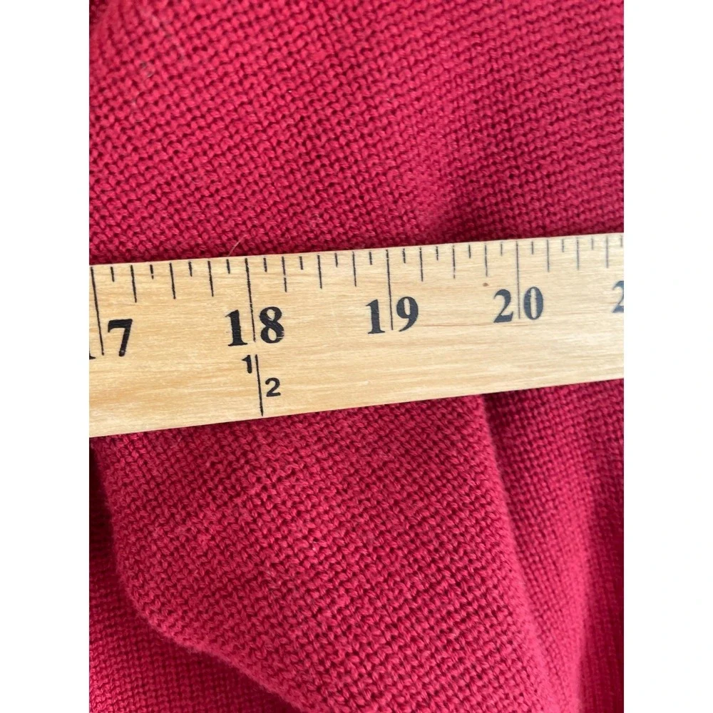 Eddie Bauert‎ Sweater Men Size Large  Maroon Long Sleeve Crew Neck - Picture 4 of 6